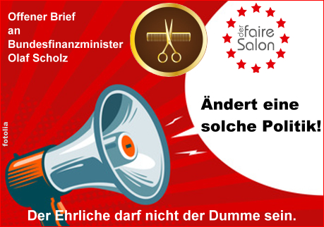 Historisches Aktionsmotiv zum offenen Brief an Olaf Scholz: Der Ehrliche darf nicht der Dumme sein.